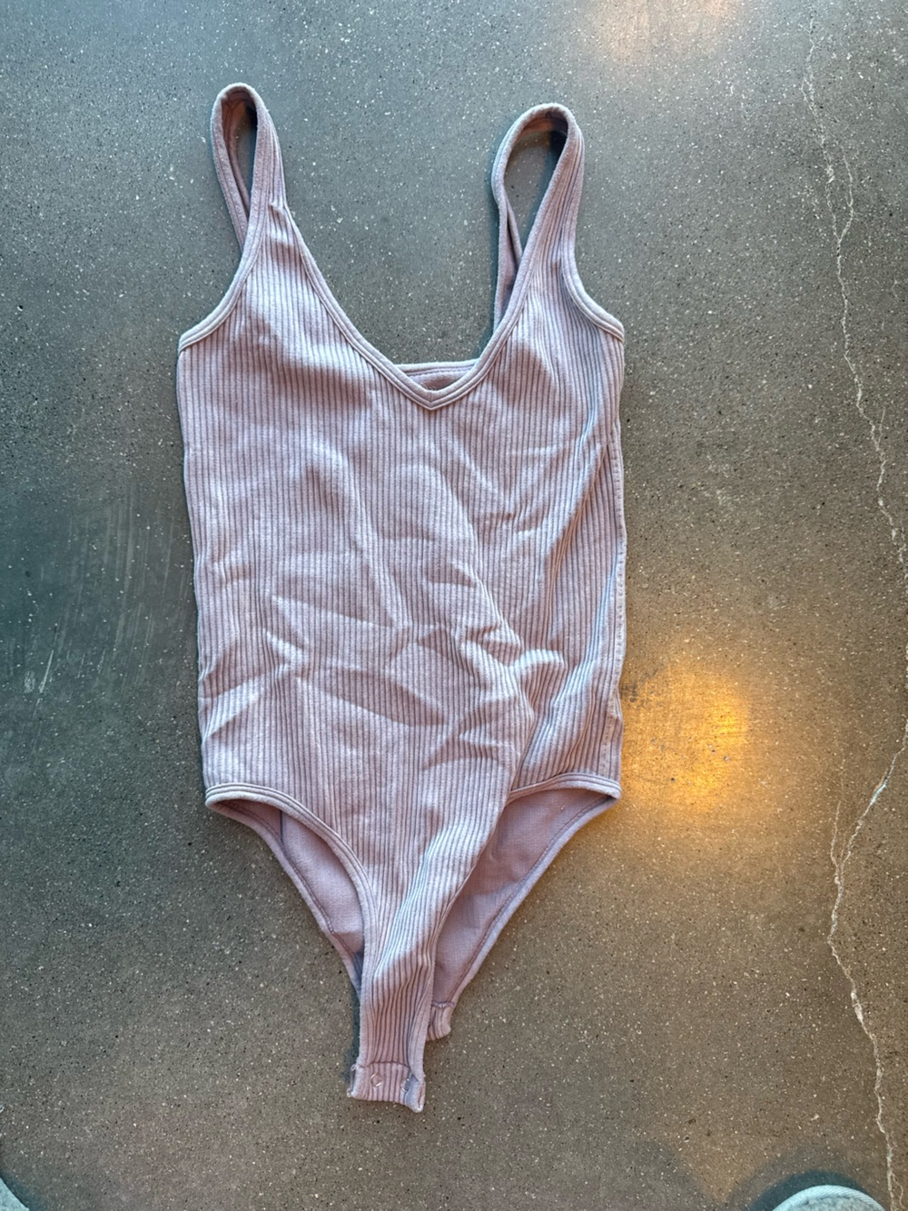 Aura Ribbed Kids One-Piece Bodysuit in Light Lavender